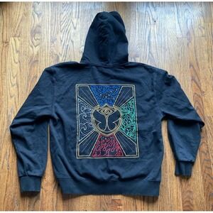 Tomorrowland Festival Sweatshirt Size XL Black Unity Flag Heavyweight Hoodie
